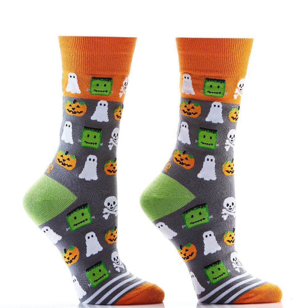 Silly Socks Goblins & Ghosts-Womens Crew Socks